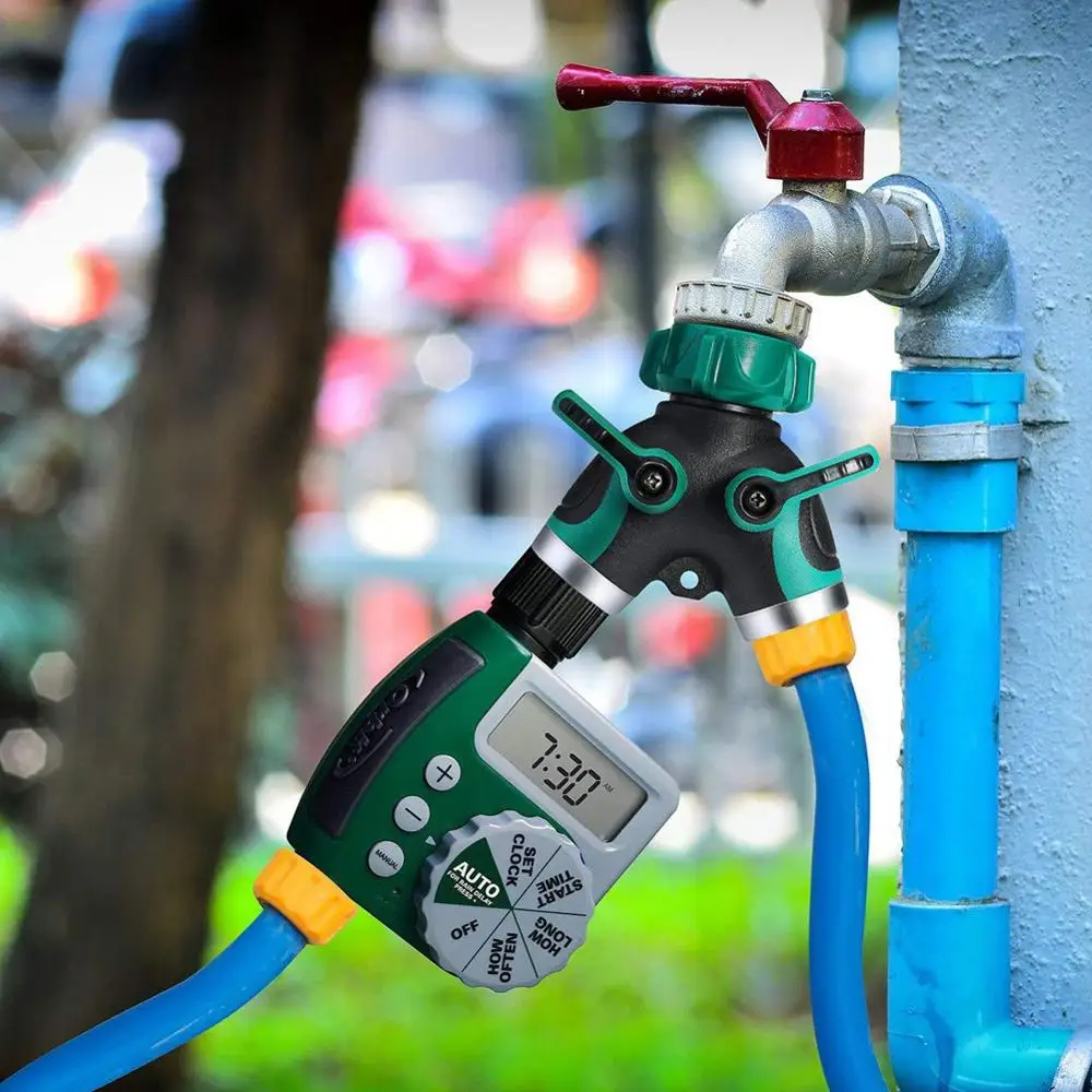 

Garden Practical Faucet 2-Way Distributor Water Flow Regulable Y Hose Connector Double Water Valve Y-Type Shunt Garden