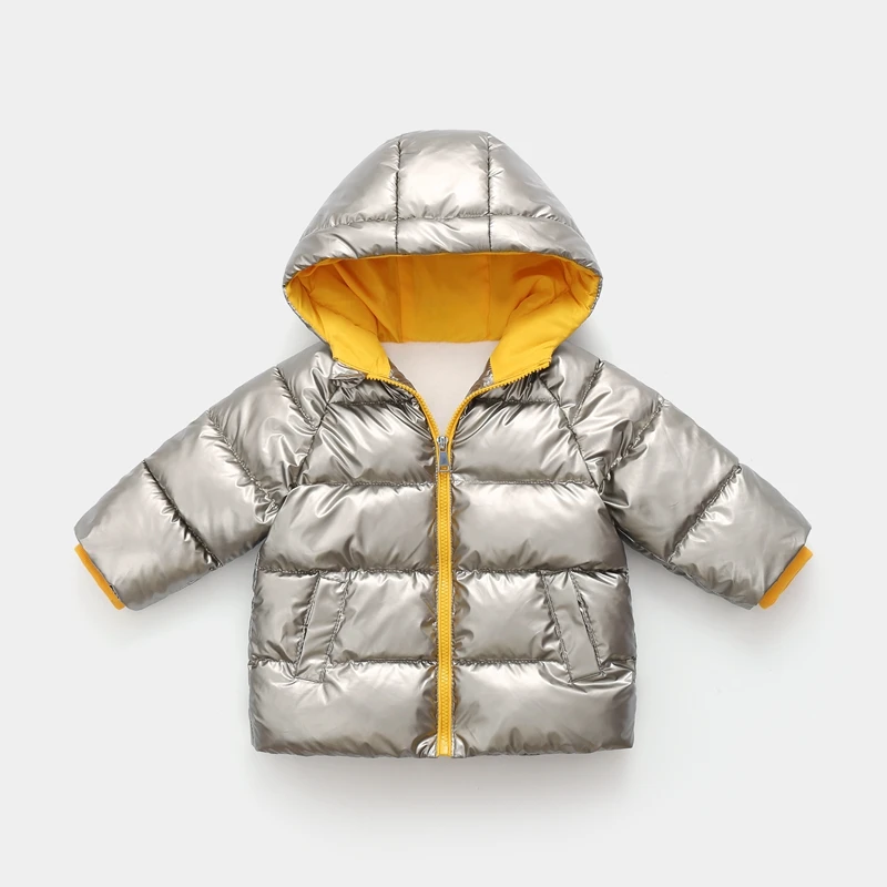 COOTELILI Warm Silver Kids Fleece  Jacket For Boys Girls Velvet Winter Outerwear & Coats Casual Baby Boys Parkas Clothes   (1)