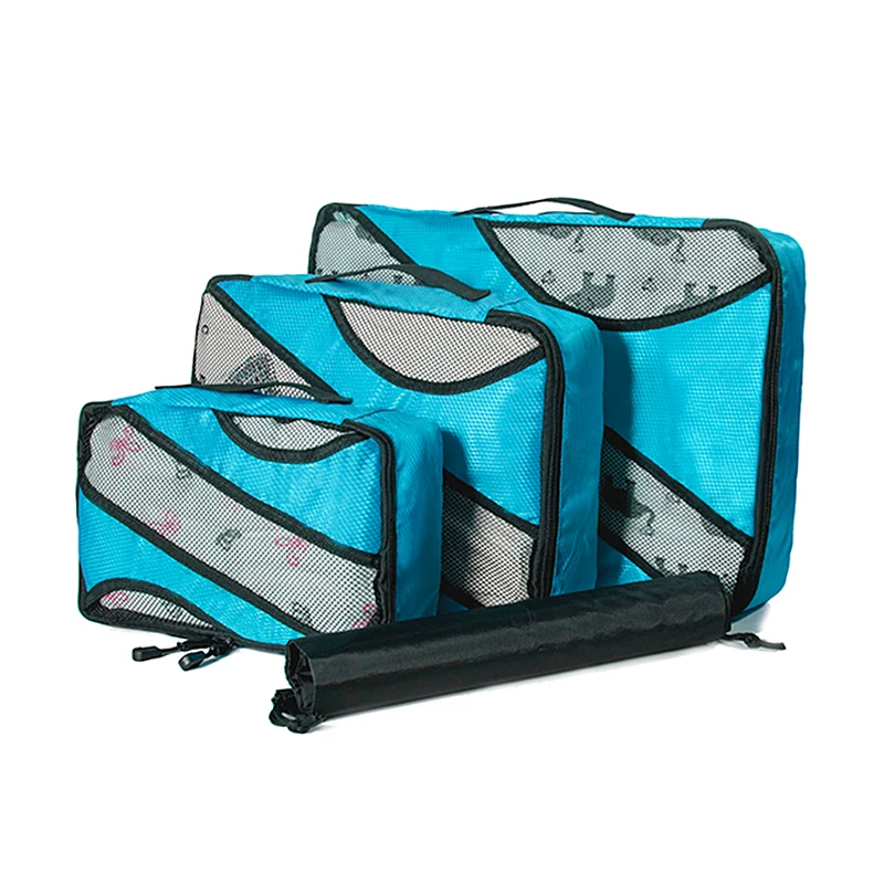 

Compressible Storage Bag Set Three-piece Compression Packing Cube Waterproof Travel Luggage Organizer Foldable Travel Organizer