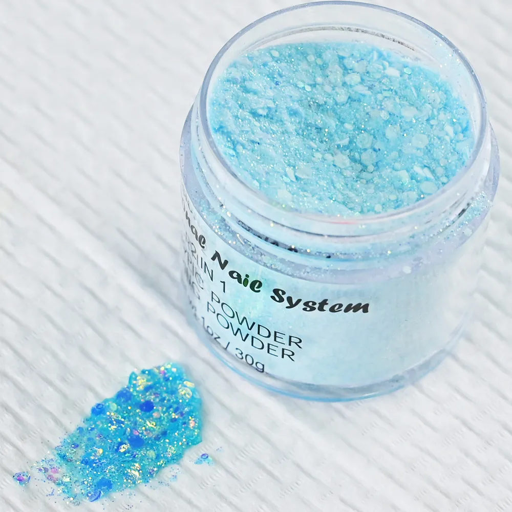 30g/Jar Polychrome Chunky Acrylic Powder FluorescenCE 1oz EMA Mix