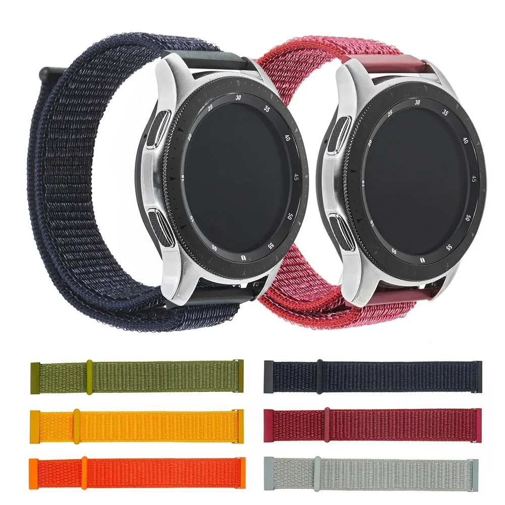 

Unisex Nylon Canvas for Huami GTR for Samsung Galaxy Watch Active Nylon Loopback Strap 22mm for ZTE Quartz for LG Accessories