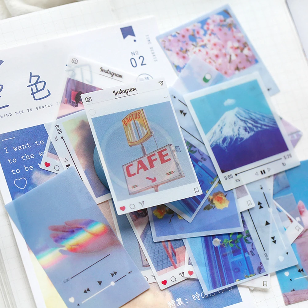 

40pcs/pack Retro Travel Photo Adhesive Stickers DIY Decorative Craft Label for Scrapbook Album Diary Supply