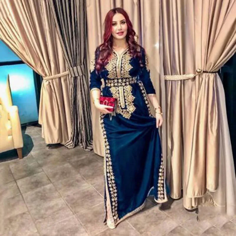 

Eightale Burgundy Velvet Evening Dress Sexy V-Neck Mermaid Formal Simple Arabic Kaftan Dubai Custom Made Prom Party Gown