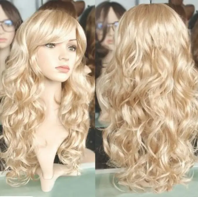 Jewelry Wig Game of Thrones Daenerys Targaryen Long Wavy Curly Golden Blonde Cosplay Wigs Free Shipping