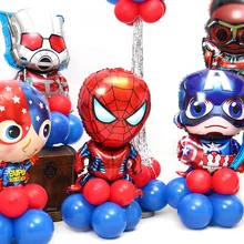 Супер герой воздушные шары красный человек-паук латексный воздушный шар из фольги для мальчиков с днем рождения Товары для детей капитан игрушки балон Декор