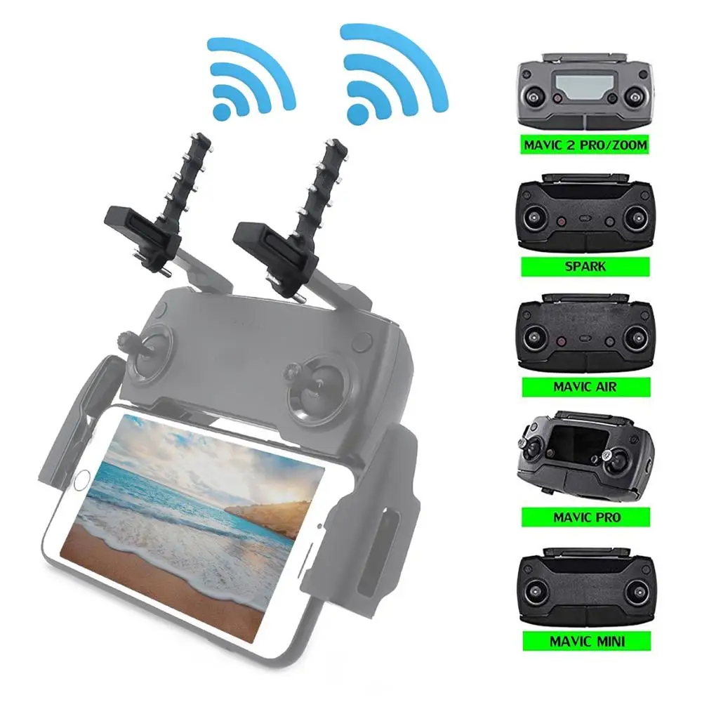 

Mavic Controller Signal Antenna Range Extender Signal Booster For DJI Spark Mavic Air Mavic 2 Mavic Mini Controller 2.4/5.8Ghz