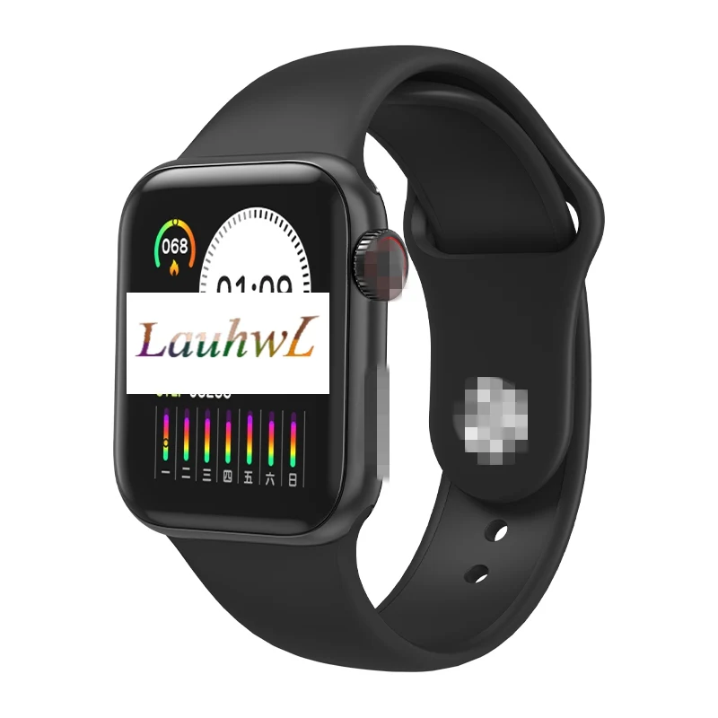 black W58 W68 модные часы, умные часы для мужчин и женщин, фитнес-трекер, напоминание о звонках, сердечный ритм для apple Iphone, Android Phone, PK Iwo 12 11 - Цвет: black