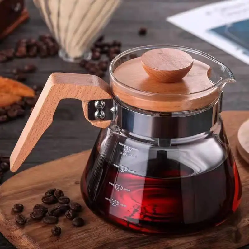 600ml HARIO Japanese style hand-washed coffee sharing pot heat-resistant glass