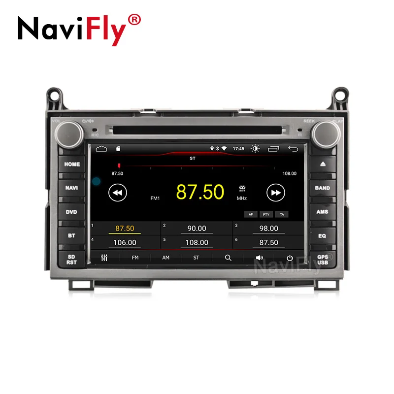 NaviFly Android 9,0 Автомобильный мультимедийный плеер для Toyota Venza 2008 gps Навигация DVD Радио 2G ram 16G rom головное устройство магнитофон