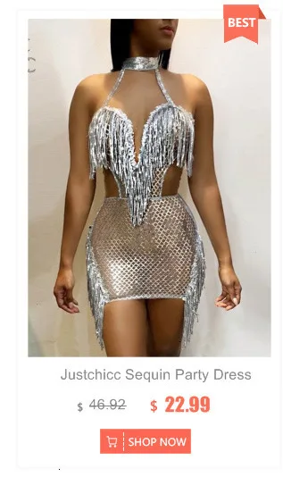 Justchicc Sequin сексуальное платье с кисточками женское кружевное мини-платье с бретелькой через шею летнее платье с открытой спиной на молнии для ночного клуба облегающее платье для вечеринки vestidos