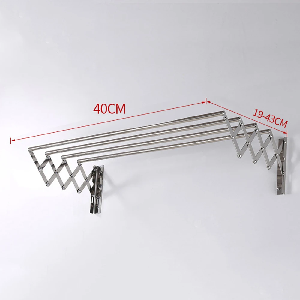  Adjustable Clothes Rack Indoor Outdoor Stainless Steel Hangers For Clothes Space Saving Collapsible
