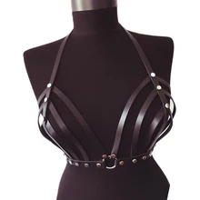 Женский панк рокерский пояс сексуальный Готический боди-бандаж Harajuku Подвязки с ремешками Блестящий бюстгальтер пояс подтяжки HY_Enchanting