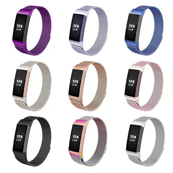 

For Fitbit Charge 3 Stainless Steel Magnetic Milanese Band Replacement Wristband Strap for Fitbit Charge 3 Watchband Loop