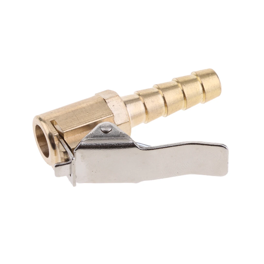 1PC Brass 7mm Tyre Wheel Tire Air Chuck Inflator Pump Valve Clip Clamp Connector Adapter with Lock