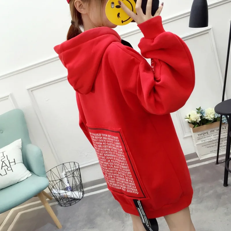  #2391 Sweatshirts For Women Plus Size Harajuku Hoodie Autumn Winter Long Sleeve Cotton Hooded Thick