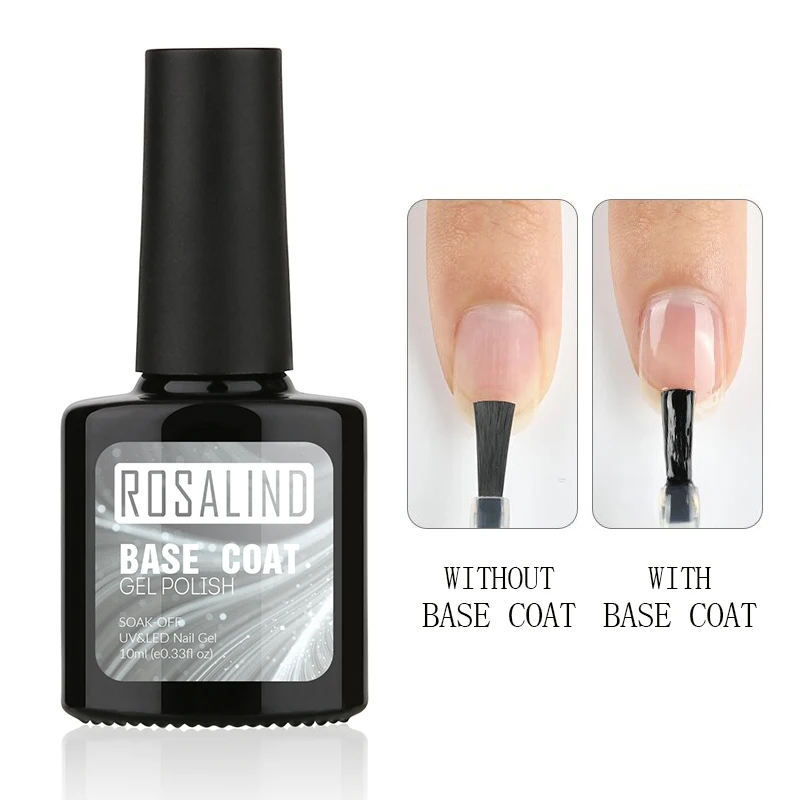 BASE COAT ROSALIND Гель-лак для ногтей гибридные Лаки УФ светодиодный Полупостоянный маникюрный набор для нейл-арта базовое верхнее покрытие гель для ногтей - Цвет: BASE COAT