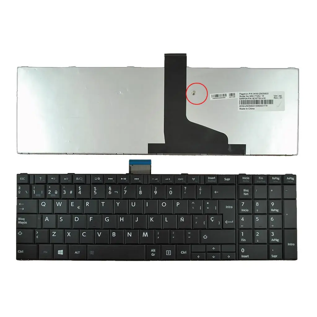 Раскладка для испанского языка сменная Клавиатура для ноутбука для Toshiba C850 C855D C850D C855 C870 C870D C875 C875D SP Клавиатура высокое качество