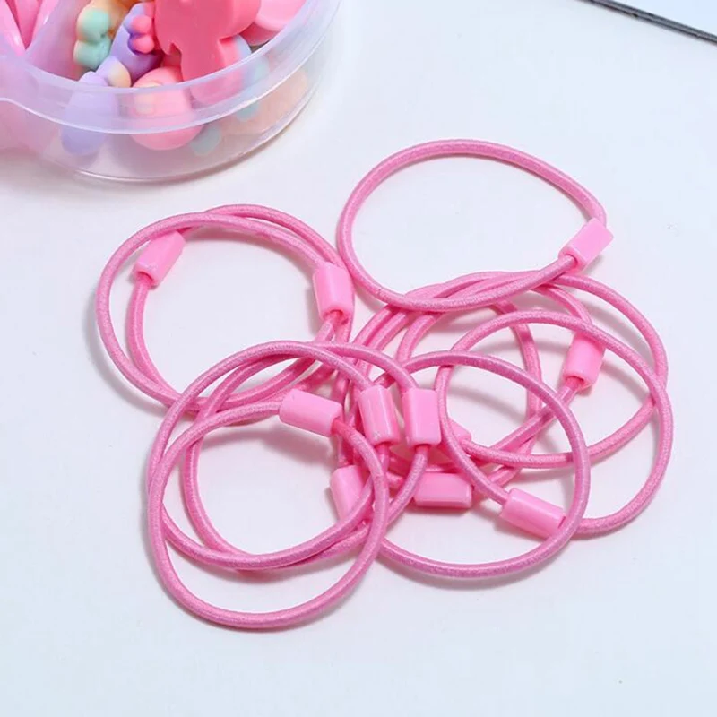 DIY Детский комплект украшений с мультяшным рисунком, заколка для волос, заколка для волос, животное, кролик, кот, клубника, фрукты, каучук, аксессуары и клипсы для волос, кольцо