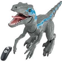 2.4G RC dinosauro intelligente Raptor animale telecomando dinosauro giurassico giocattolo animali da passeggio elettrici giocattoli per gatti per bambini