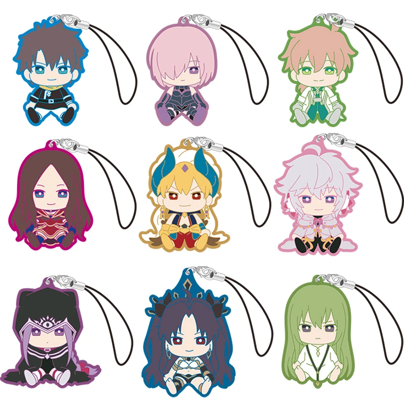 Fate Grand Order Zettai Majuu Sensen Babylonia Anime Fgo Mash Ishtar Romani Enkidu Leonardo Gilgamesh Cute Rubber Keychain Key Chains Aliexpress