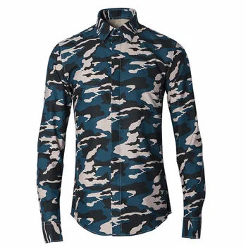 

Cloth Element Men's Wear Camouflage Pattern Male Shirt Brand Shirt Male Literature And Art Shirt