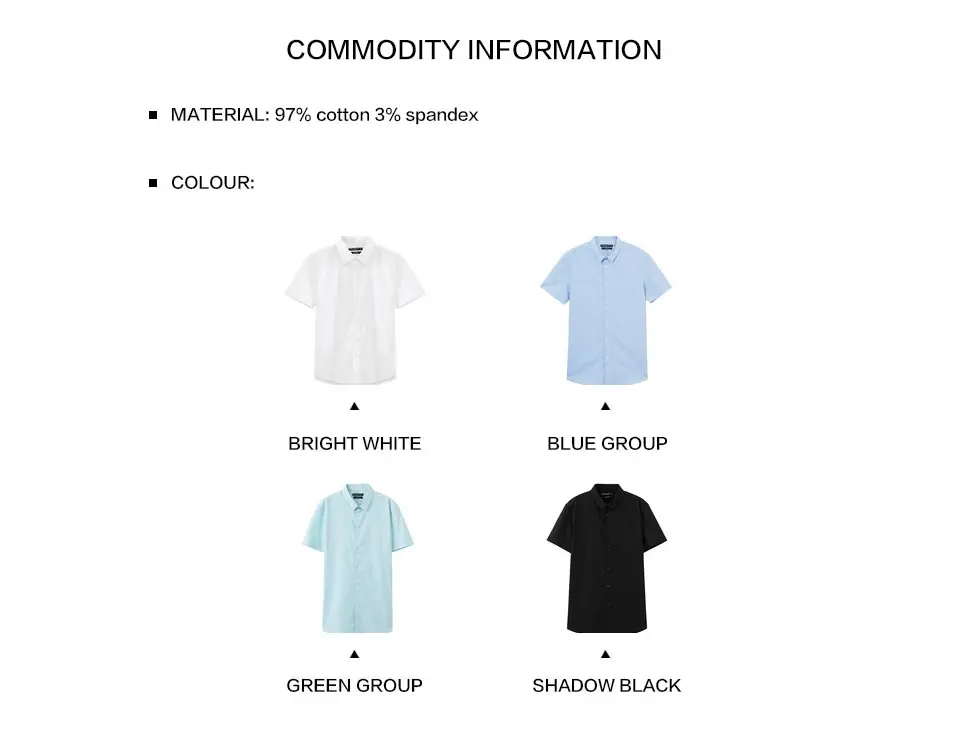 Metersbonwe Short Sleeve Shirt for Men New Summer Trend Solid Color Shirt Cool and breathable poplin shirt for handsome men
