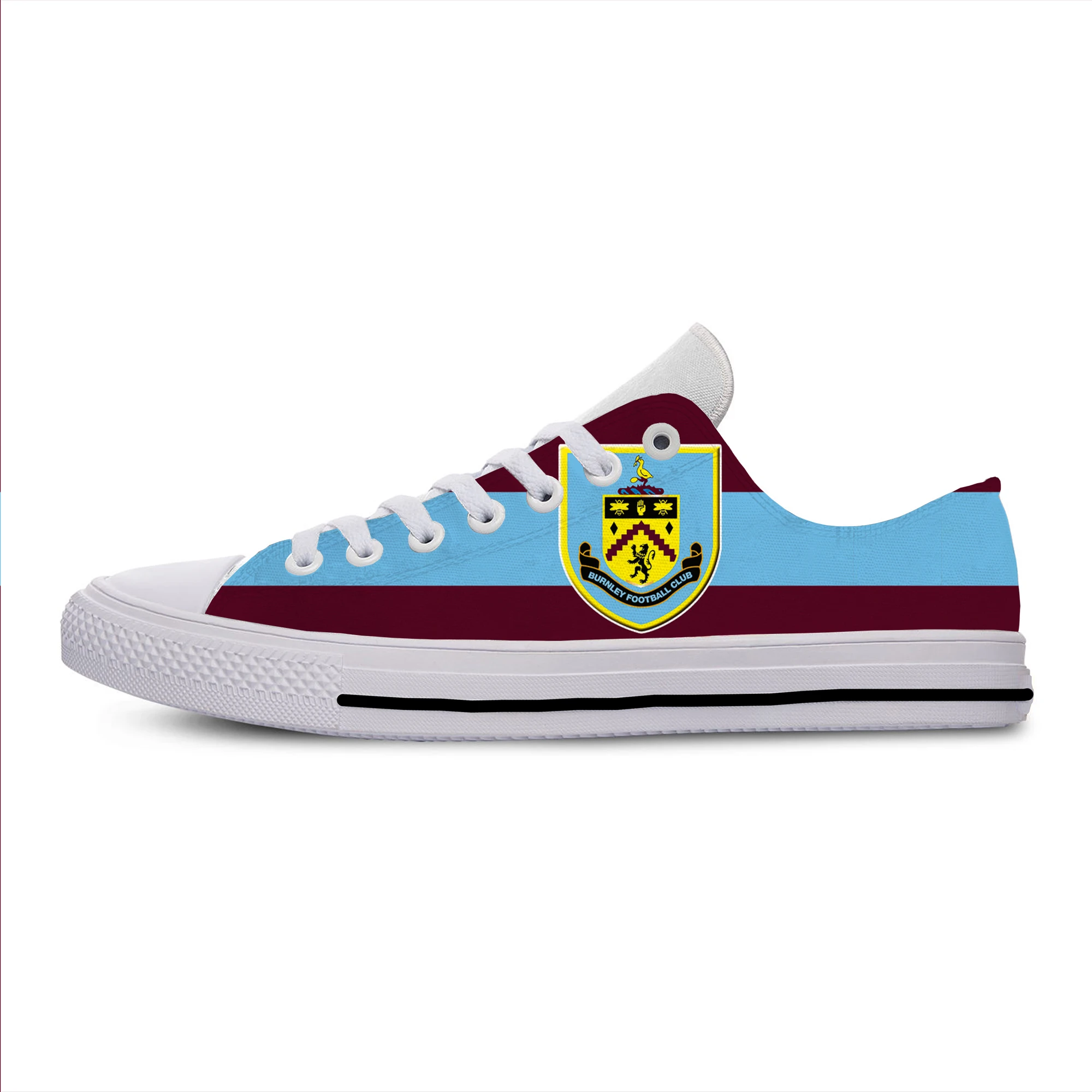 Burnley FC Fans легкая Футбольная клуб FC модная мужская/Женская воздухопроницаемая повседневная обувь классические парусиновые кроссовки