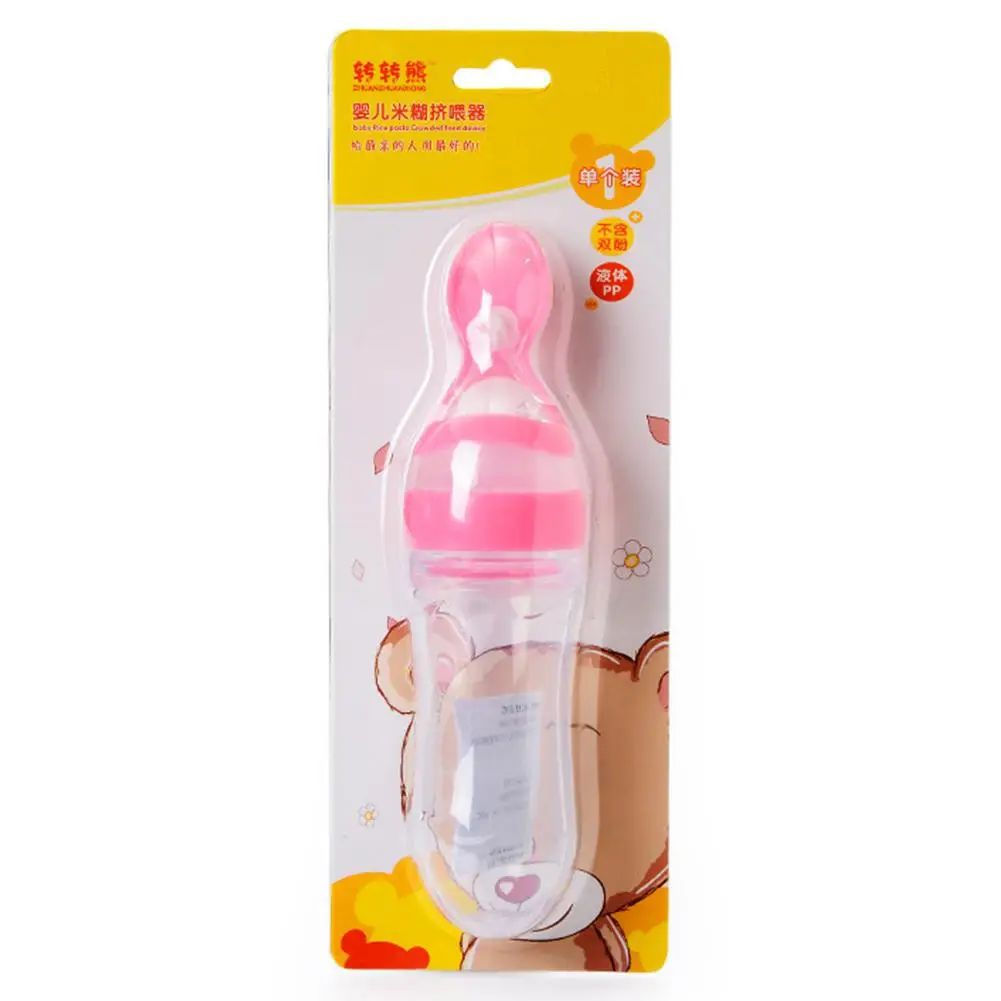 Kidlove Пищевая силиконовая рисовая паста, бутылка для выдавливания, дозирующая ложка для детского питания, кормушка для младенцев