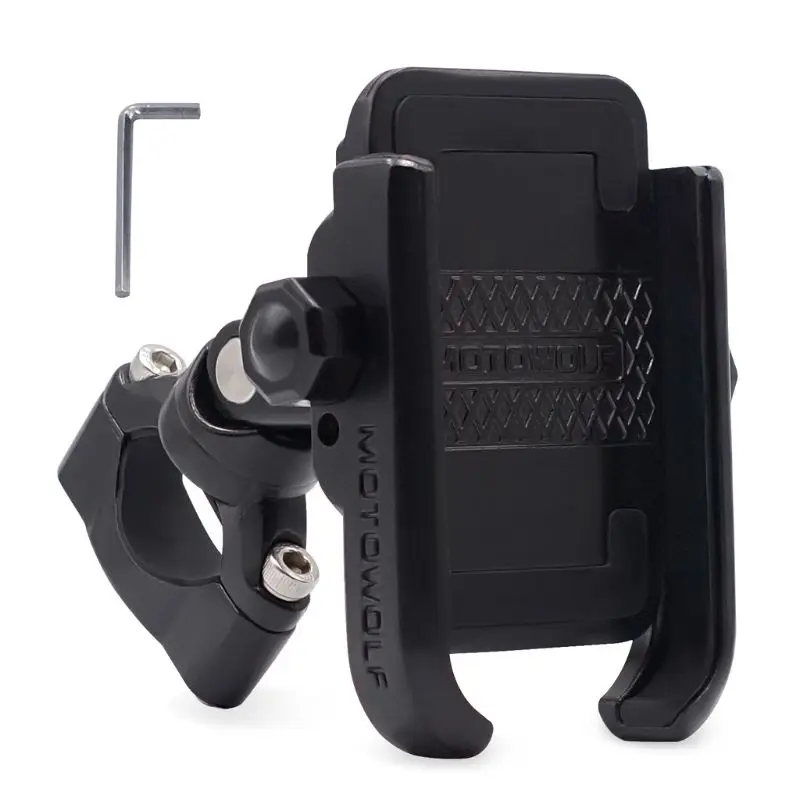 Aluminum Alloy Motorcycle Holder Handlebar Phone Stand Mount Bike Motorbike Bracket For 4'' to 6.6'' iPhone Xiaomi Samsung 4-6.4