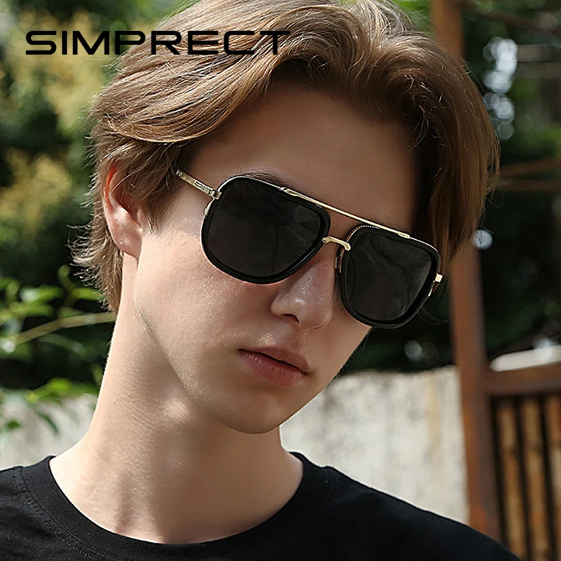 Солнцезащитные очки SIMPRECT Мужские квадратные поляризационные солнцезащитные