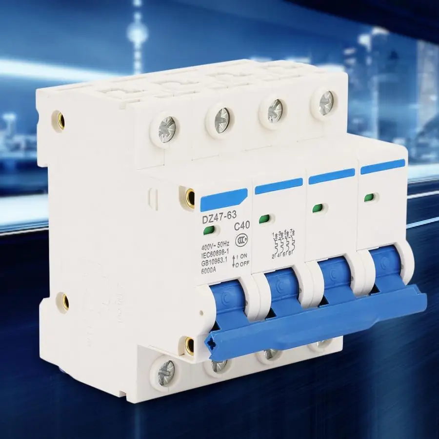 DZ47-63 4P 40A 400V 50Hz миниатюрный выключатель мини воздушный выключатель автоматический выключатель с защитой от утечки
