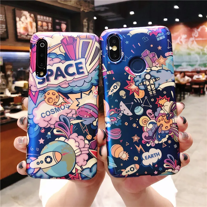 HYSOWENDLY Blue ray чехлы для телефонов Xiaomi 6X A2 8 Космос земля планета 9 9SE CC9 Mix 3 Мягкие