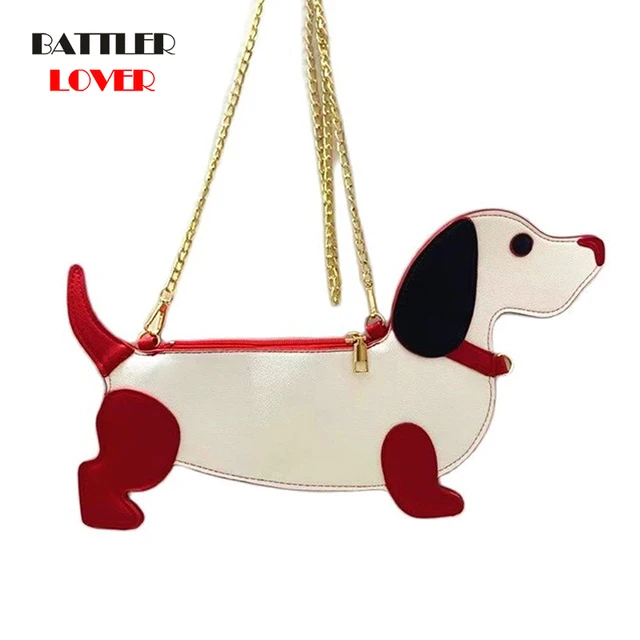 Leather Wristlet Dog Coin Purse, Puppy Dachshund shape, Handmade dog pouch:  Handbags: Amazon.com