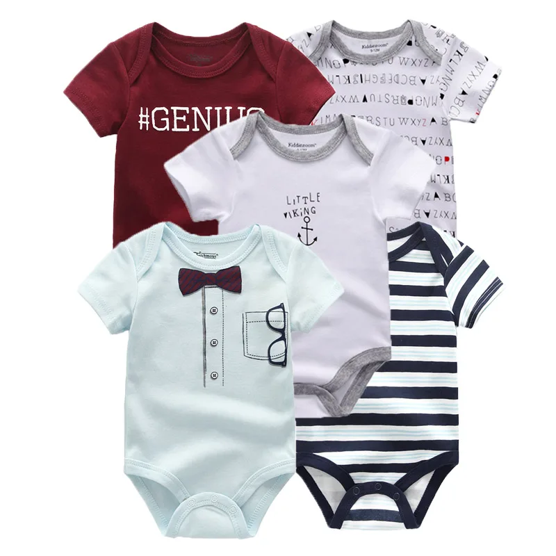 5 шт./лот детская одежда с коротким рукавом для мальчиков и девочек детские