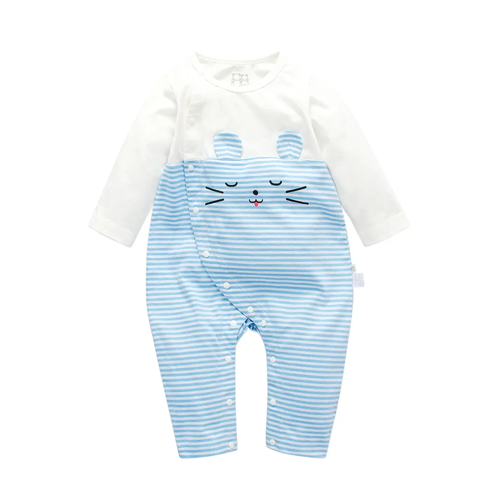 Коллекция года, осенне-зимняя одежда для новорожденных Комбинезоны с рисунком кота для мальчиков и девочек, детский костюм для девочек, комбинезон для малышей возрастом 3, 6, 9, 12 месяцев