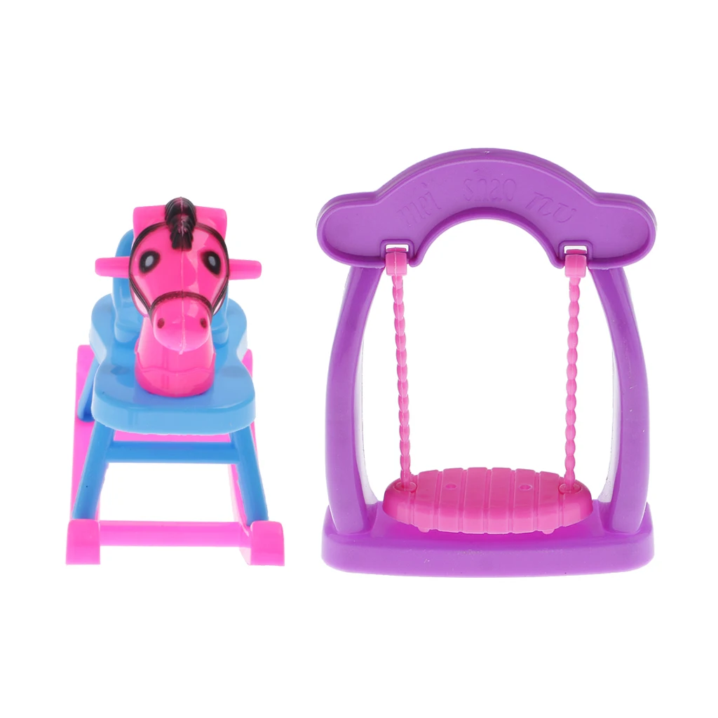 Mini Baby Room Swing Rocking Horse Kids Pretend Play Toys for  Dolls