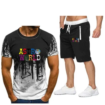 

2020New summer t-shirt men's fashion short sleeve print casual T-shirt cotton sports slim men's fashion T-shirt + shorts