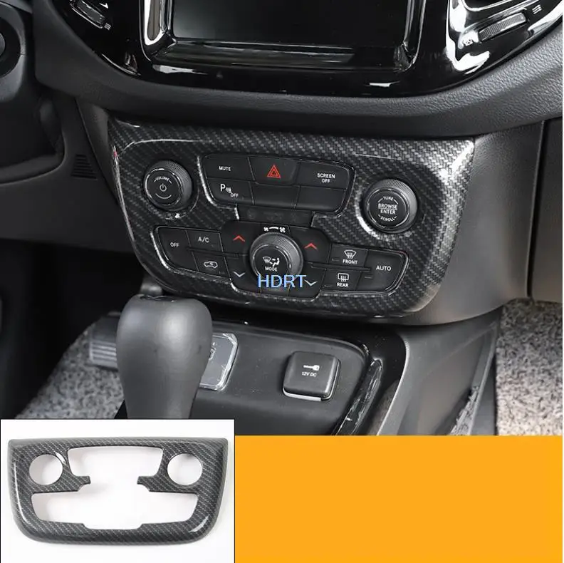 JeCar Cornice Decorativa In Carbonio Per Cambio Jeep Compass 2021-2022, Copertura Protettiva Adesiva