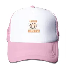 Рок-бумага ножницы горло удар I Win сетки бейсболки Trucker стиль шляпы розовый