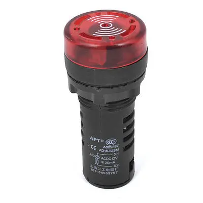 AC/DC 12V 20mA Red Head оборудование сигнальный светильник зуммер с вспышкой