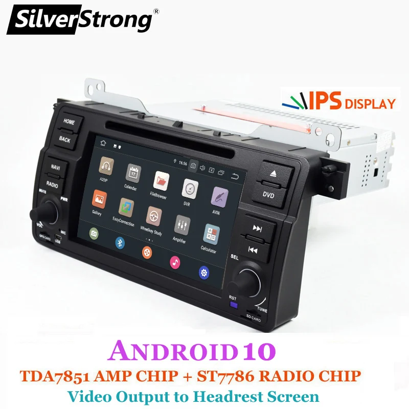 SilverStrong Android10 ips 1DIN E46 автомобильный DVD панель для BMW M3 Rover Авторадио Android 2 Гб 16 carplay|dvd