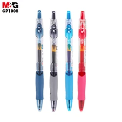 Bolígrafos de Gel retráctiles para oficina y escuela, juego de bolígrafos de color negro/rojo/Azul de 0,5 Mm, material de papelería, 12 piezas