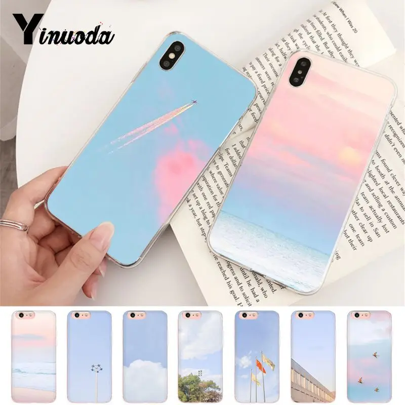 

Yinuoda For iphone 7 XSMAX Case Blue sky scenery Coque Shell Phone Case for iPhone 8 7 6 6S Plus X 5 5S SE XR XS XSMAX