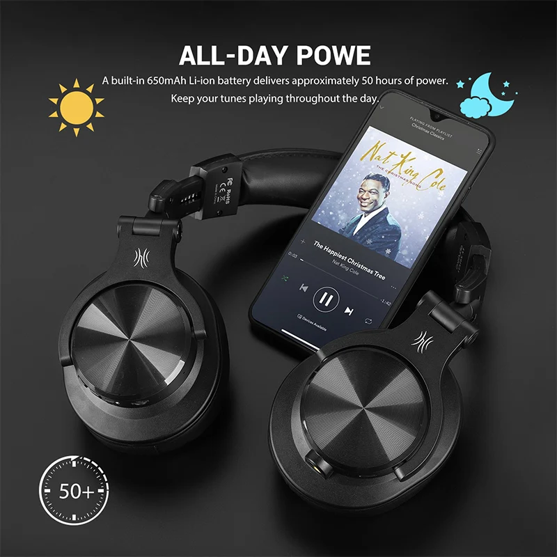 Cuffie Bluetooth Fusion A70 Cuffie stereo wireless over-ear Cuffie per DJ monitor da studio di registrazione professionale_voghion.com