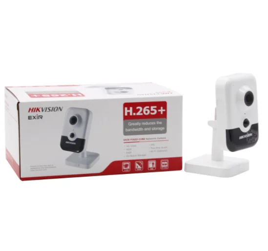 Hikvision DS-2CD2443G0-IW CCTV Wi-Fi камера видеонаблюдения 4MP ИК фиксированный куб Беспроводная ip-камера двухстороннее аудио H.265