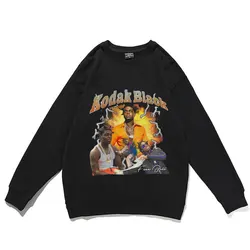 Hip Hop Rap Kodak negro Sudadera Hombre popular, de moda suéter de las mujeres de los hombres de gran tamaño de la UE sudadera nueva de algodón sudaderas