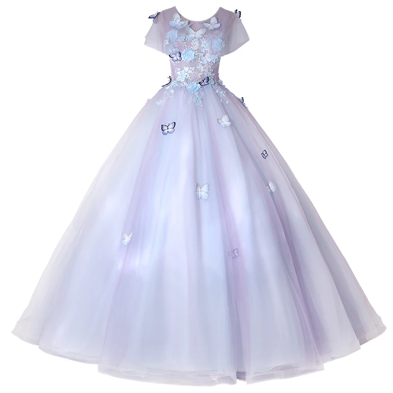 Butterfly Embroidery Quinceanera Dress Party Dress Sweet Floral Print Ball Gown Plus Size Quinceanera Dresses