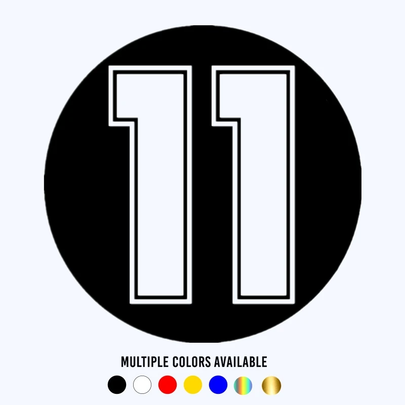 

CK20174# Funny Vinyl Decal Various Sizes Racing Number 11 Car Sticker Waterproof Auto Decors on Truck Bumper Rear Window