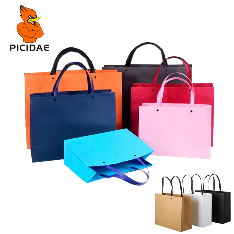 

250g Rivet Clothes Shopping Gift Store Tote Bag Hand Logo Shoe Fashion Packing Corporate Food Baking Electronic Product Cosmetic