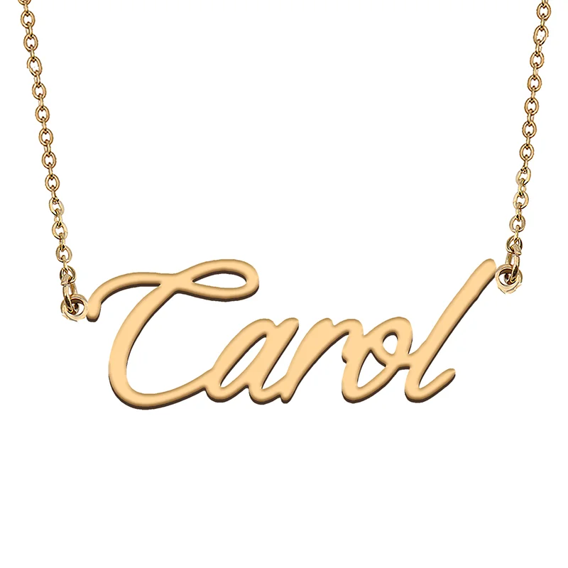 Carol Custom Name Necklace Customized Pendant Choker Personalized Jewelry Gift for Women Girls Friend Christmas Present